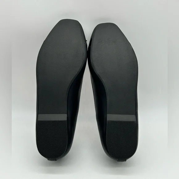 Moxy Black Vegan Ballet Flats Bow Detail | Women’s Size 7.5 | New With Box - Picture 9 of 11